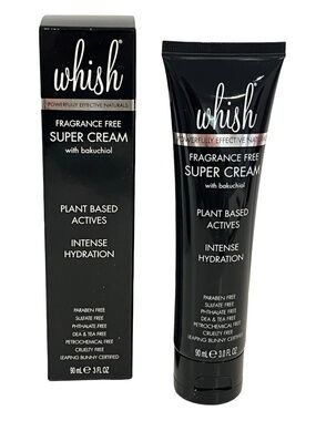 Whish Super Cream Intense Hydration with Bakuchiol, 3 oz Fragrance Free